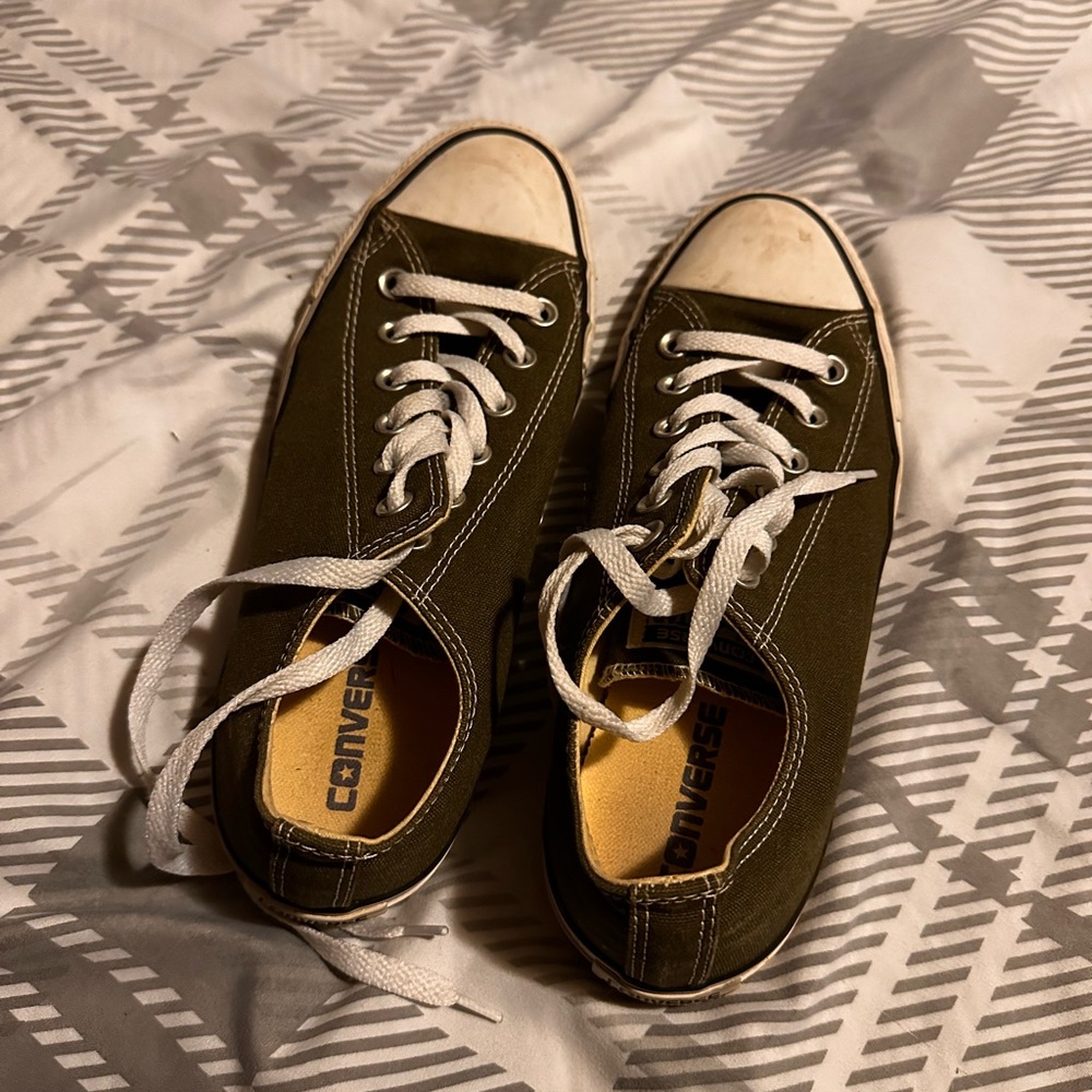 Converse Gray Athletic Shoes Classic Design Rubber Toe Cap